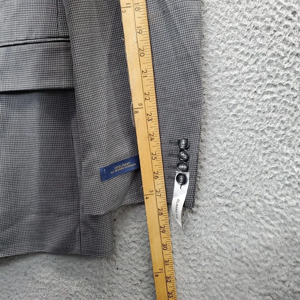 Stafford Coolmax Blazer Mens 48L Multi Wool Blend Performance Classic Fit Notch